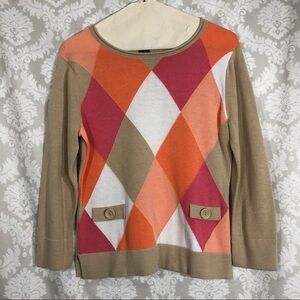 CRYSTAL KOBE Argyle sweater S
